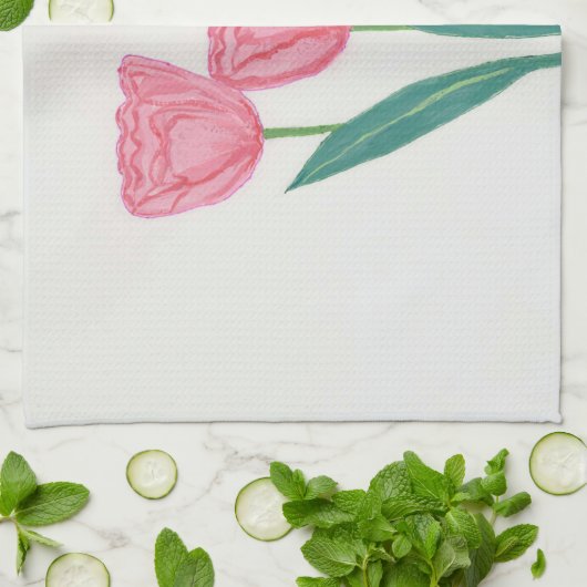 Mooie tulpen theedoek (Gevouwen)