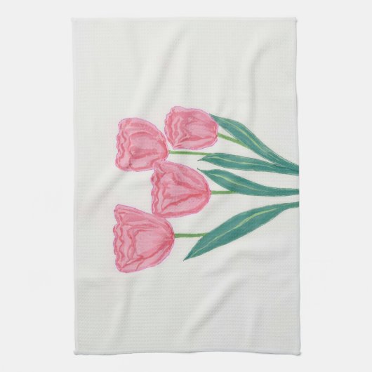 Mooie tulpen theedoek (Verticaal)