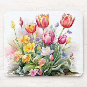 Mooie tulpenbloemen muismat