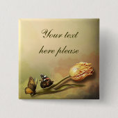 Mooie  tulpenknop vierkante button 5,1 cm (Voorkant)