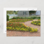 Mooie tulpentuin koloniaal Williamsburg Briefkaart (Voorkant / Achterkant)