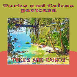 Mooie Turken en Caicos Tropische Paradijs Kunst Briefkaart