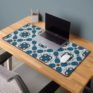 💙🤎 Mooie turkoois en bruine Azulejos, Bureaumat