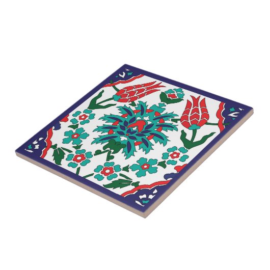 💙 💚 mooie Turkse tegels, blauwe achtergrond Tegeltje (Zijkant)