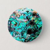 Mooie turquoise abalone paua shell ronde button 5,7 cm (Voorkant)