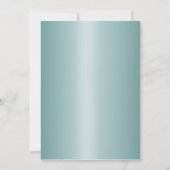 Mooie Turquoise Blauwe Bruiloft Borrel Kaart (Achterkant)