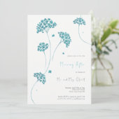 Mooie Turquoise Bloemen Ochtend Erna Kaart (Staand voorkant)