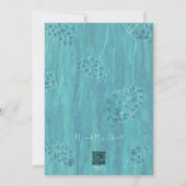 Mooie Turquoise Bloemen Ochtend Na Kaart (Achterkant)