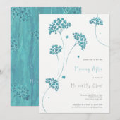 Mooie Turquoise Bloemen Ochtend Na Kaart (Voorkant / Achterkant)