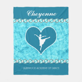 Mooie Turquoise Dancer met Monogram Fleece Deken