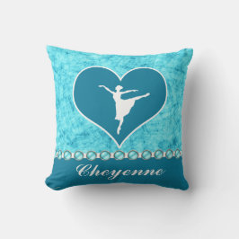 Mooie Turquoise Dancer met Monogram Kussen