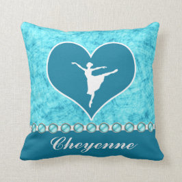Mooie Turquoise Dancer met Monogram Kussen