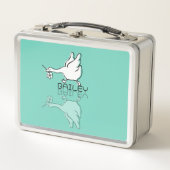 Mooie Turquoise Gans Reflectie Doodle Aangepaste N (Voorkant)