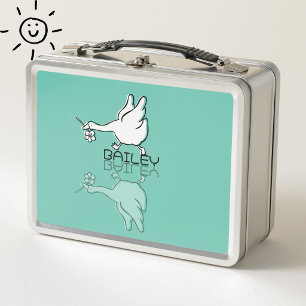Mooie Turquoise Gans Reflectie Doodle Aangepaste N