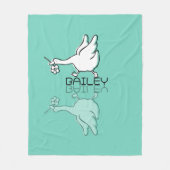 Mooie Turquoise Gans Reflectie Doodle Aangepaste N Fleece Deken (Voorkant)