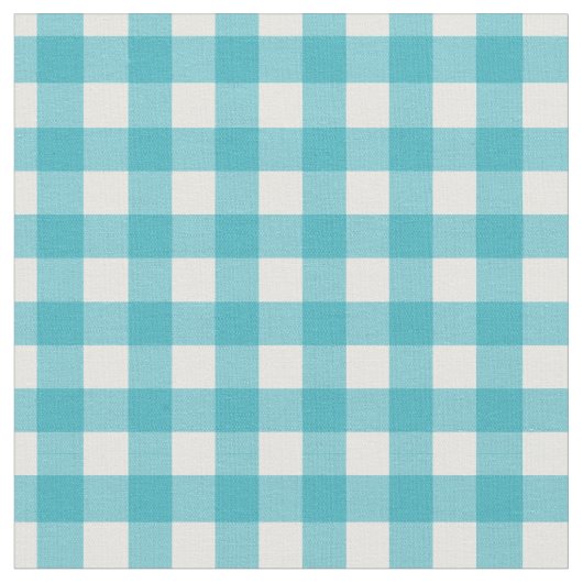 Mooie Turquoise Gingham Stof (Close Up)