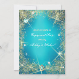 mooie turquoise glamour glitters juwelen diamant kaart