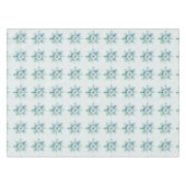 Mooie Turquoise Groene en Rode Sneeuwvlok Tafelkleed (Voorkant (Horizontaal))