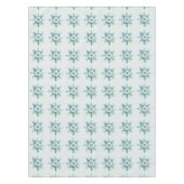 Mooie Turquoise Groene en Rode Sneeuwvlok Tafelkleed (Voorkant)