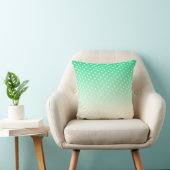 Mooie turquoise groene witte gele diamanten kussen (Stoel)