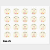 Mooie turquoise konijn happy Easter stickers (Vel)