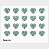 Mooie turquoise konijn happy Easter stickers (Vel)