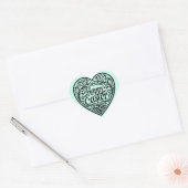 Mooie turquoise konijn happy Easter stickers (Envelop)