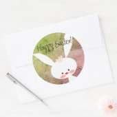 Mooie turquoise konijn happy Pasen stickers (Envelop)