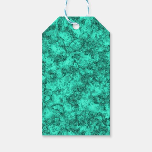 Mooie turquoise marmer cadeaulabel (Voorkant)