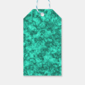 Mooie turquoise marmer cadeaulabel (Achterkant)