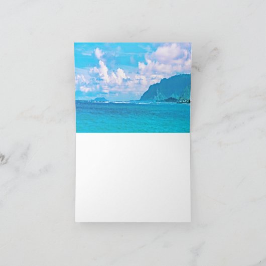 Mooie turquoise oceaangolven  notitiekaartje (Binnen)