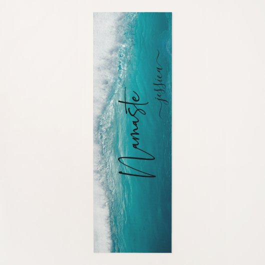 Mooie Turquoise Ocean Beach Tropische Custom Yogamat (Voorkant)