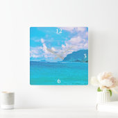 Mooie Turquoise Ocean Waves Square Wall klok (Huis)