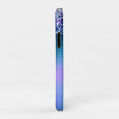 Mooie turquoise paarse nepgloeiende monogram Case-Mate iPhone case (Achterkant/rechts)