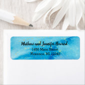 Mooie Turquoise Skies en mousserende sterren Etiket (Insitu)