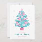 Mooie Turquoise Snoep Kerstboom Kaart (Voorkant)