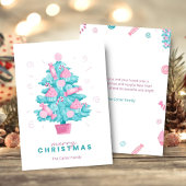 Mooie Turquoise Snoep Kerstboom Kaart