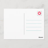 Mooie Turquoise Stippen Kat Pootjes Omhoog Gefelic Briefkaart (Achterkant)