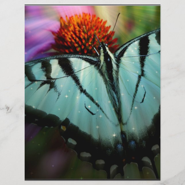 Mooie Turquoise Swallowtail Butterfly (Voorkant)