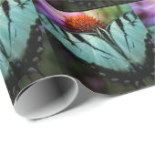 Mooie Turquoise Swallowtail Butterfly Cadeaupapier (Rol Hoek)