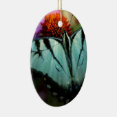 Mooie Turquoise Swallowtail Butterfly Keramisch Ornament (Rechts)