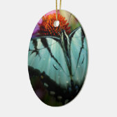 Mooie Turquoise Swallowtail Butterfly Keramisch Ornament (Links)