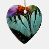 Mooie Turquoise Swallowtail Butterfly Keramisch Ornament (Rechts)