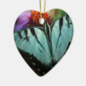 Mooie Turquoise Swallowtail Butterfly Keramisch Ornament (Links)