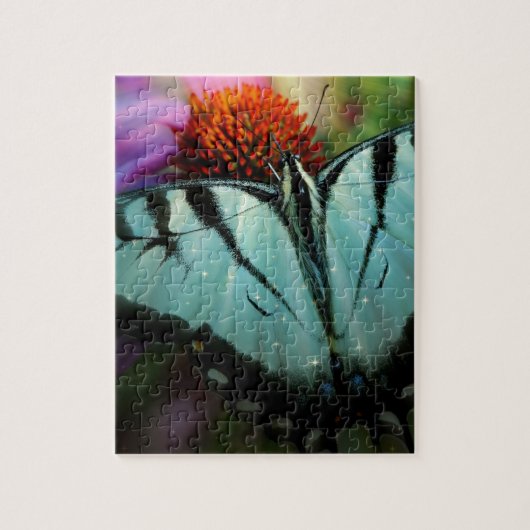 Mooie Turquoise Swallowtail Butterfly Legpuzzel (Verticaal)