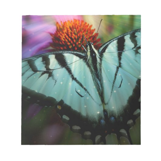 Mooie Turquoise Swallowtail Butterfly Notitieblok (Voorkant)