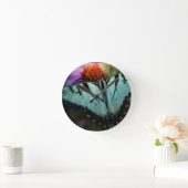 Mooie Turquoise Swallowtail Butterfly Ronde Klok (Huis)