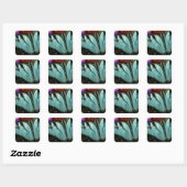 Mooie Turquoise Swallowtail Butterfly Vierkante Sticker (Vel)