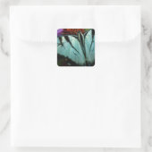 Mooie Turquoise Swallowtail Butterfly Vierkante Sticker (Tas)