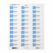 Mooie Turquoise Tropisch Strand - Adres Etiket (Full Sheet)